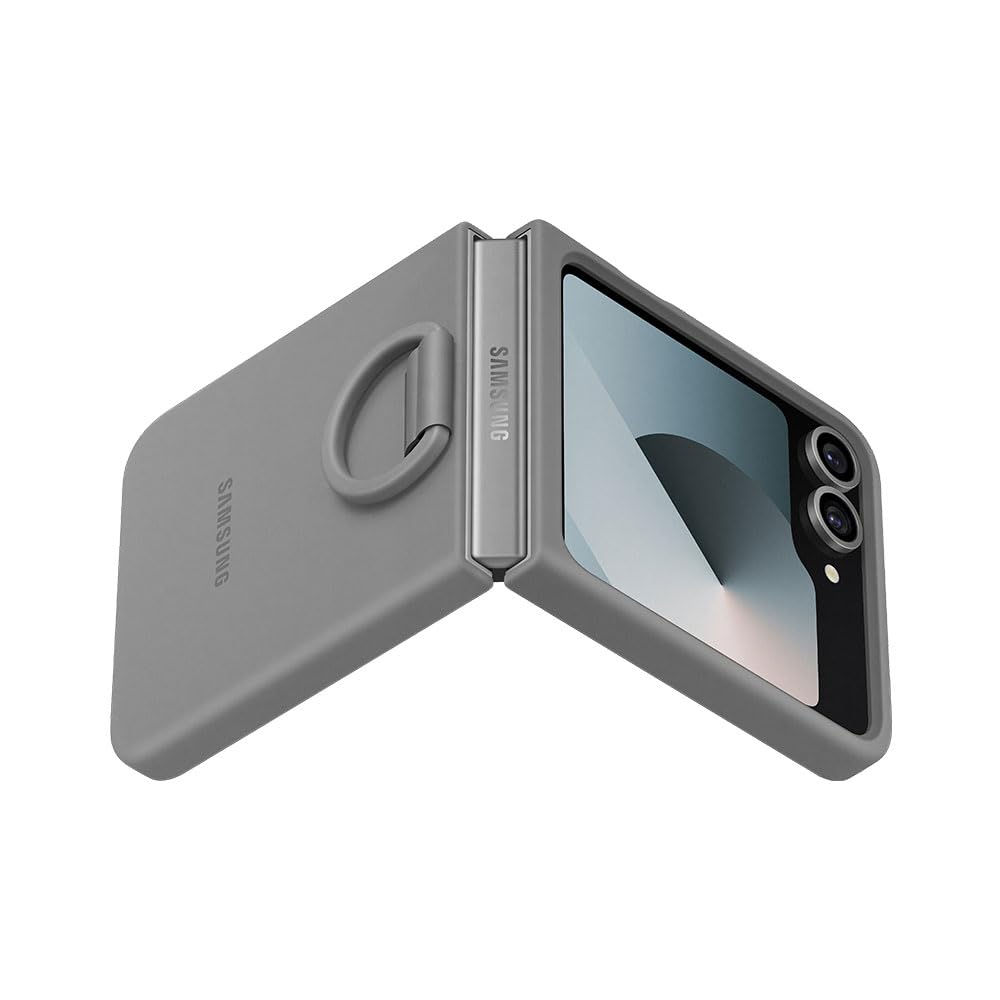 Samsung Galaxy Official Silicone Case With Ring For Galaxy Z Flip6, Grey