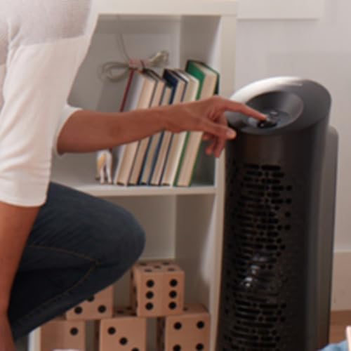 Honeywell Hepa Tower Air Purifier, Airborne Allergen Reducer For Medium/Large Rooms (200 Sq Ft), Black - Wildfire/Smoke, Pollen,