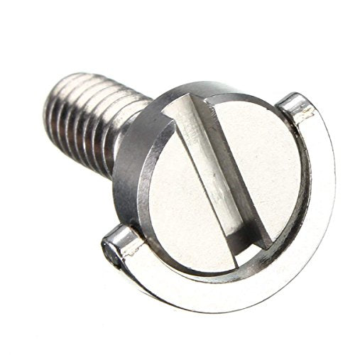 Yosoo Stainless Steel Flat Head D Shaft D Ring 1/4' Mounting Screw Adapter For Dslr Camera/Tripod/Monopod/Qr Quick Release Plate(Type 2)