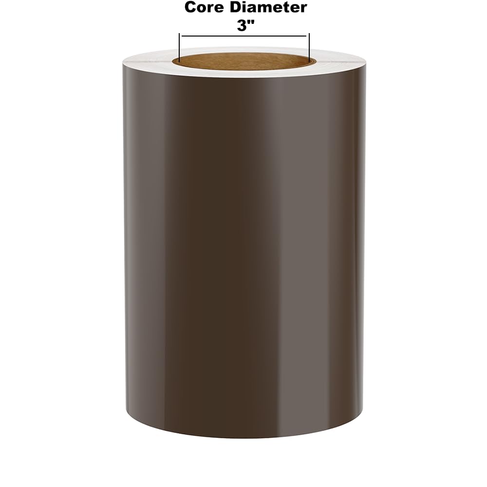 (Discontinued) Kingston Premium Vinyl Label Tape, Brown, 8 x 150 on 3 Core for DuraLabel 9000, LabelTac 9, SafetyPro 9G, VnM 8 