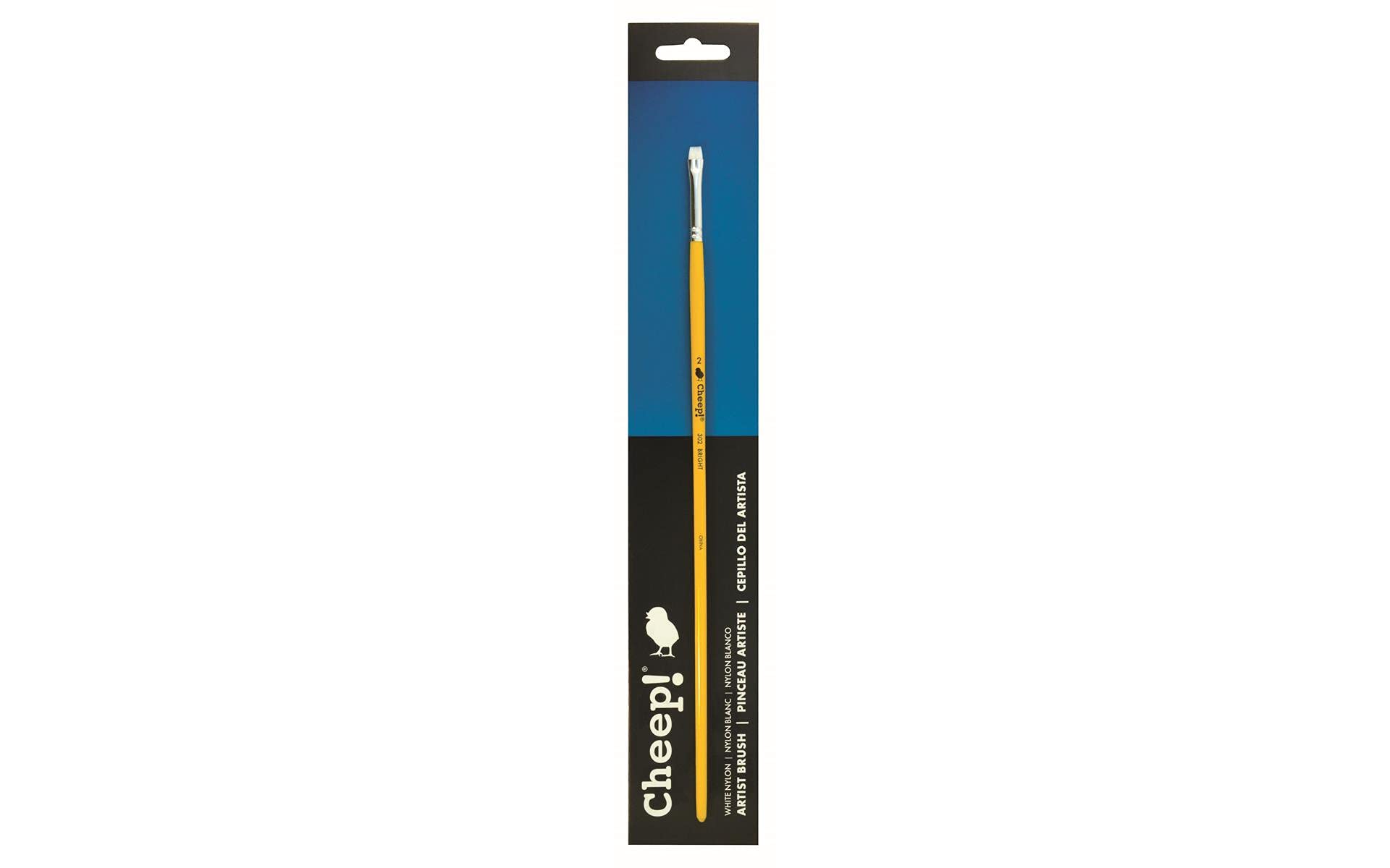 Cheep! White Nylon Lh Bright #2 Paint Brush With Wood Handle   Paint Brushes For Acrylic Paint, Oil Or Watercolor Paint   Face P
