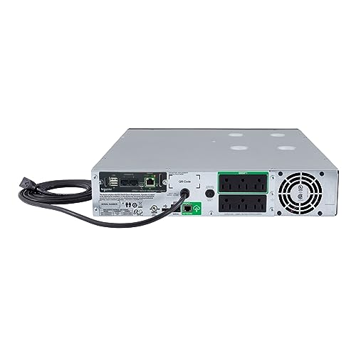 Apc 1500Va Smart Ups With Smartconnect And Network Card, Smt1500Rm2Ucnc, Rackmount 2U, Sinewave Ups Battery Backup, 120V, Line I