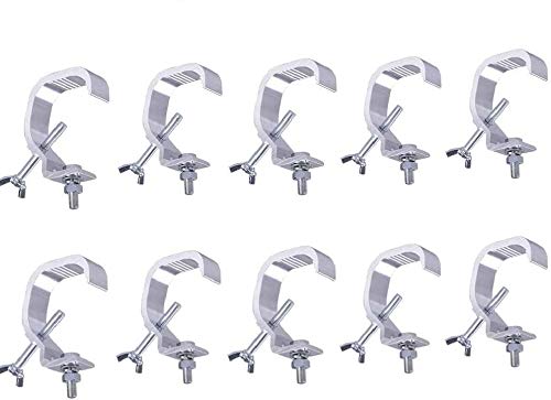 10Pcs Stage Light Clamp Hook, Aluminum Alloy Clamp Safety Hang On Truss For Moving Head Light, Par Light (Max Load 66Lbs) (66Lbs