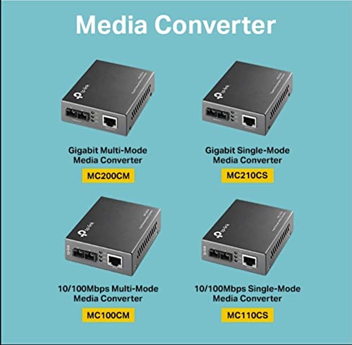 Tp Link Gigabit Sfp To Rj45 Fiber Media Converter | Fiber To Ethernet Converter | 10/100/1000Mbps Rj45 Port To 1000Base Lx Singl