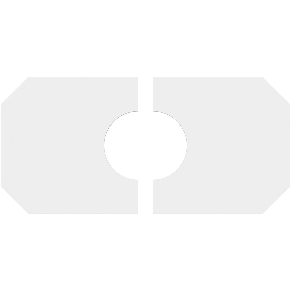 Ekena Millwork Cmp20X10Ed2 05000 Emerald Architectural Grade Pvc Contemporary, Two Piece Urethane Ceiling Medallions 20''W X 10'