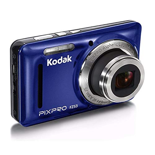 Kodak Pixpro Friendly Zoom Fz55 Digital Camera (Blue) Bundle With Camera Case, 32Gb Memory Card, And Battery (2-Pack) With Charg