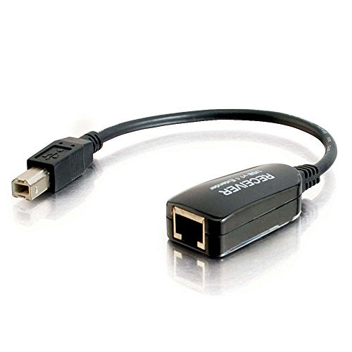 C2G Usb Extender, Dongle, Usb 1.1 Over Cat5, Superbooster Extender, Rj45 Female To Usb B Male Receiver, Black, Cables To Go 2935
