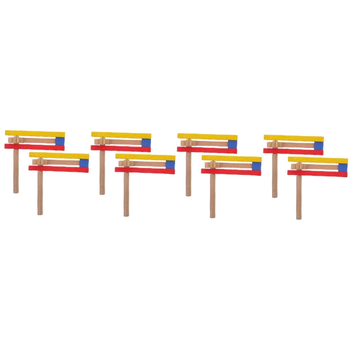 BESPORTBLE 4sets 2pcs Long Handle Wooden Castanet for Educational Percussion Instrument Easy to Control Material for Music Learn