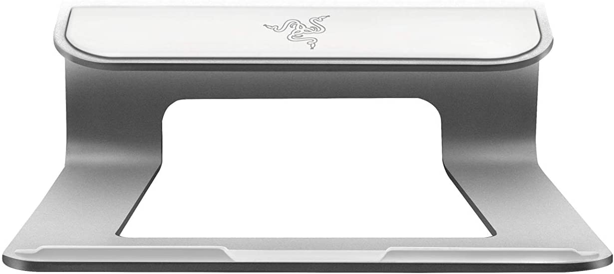 Razer Laptop Stand: Ergonomic Design - Anodized Aluminum Construction - Mercury White