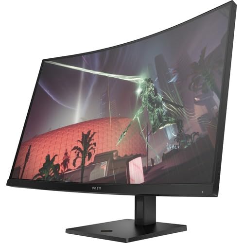 Hp Omen 32C Qhd 165Hz Curved Gaming Monitor, Qhd Display (2560 X 1440), Va Panel, 99% Srgb, 90% Dci P3, 16:9, Amd Freesync Premi