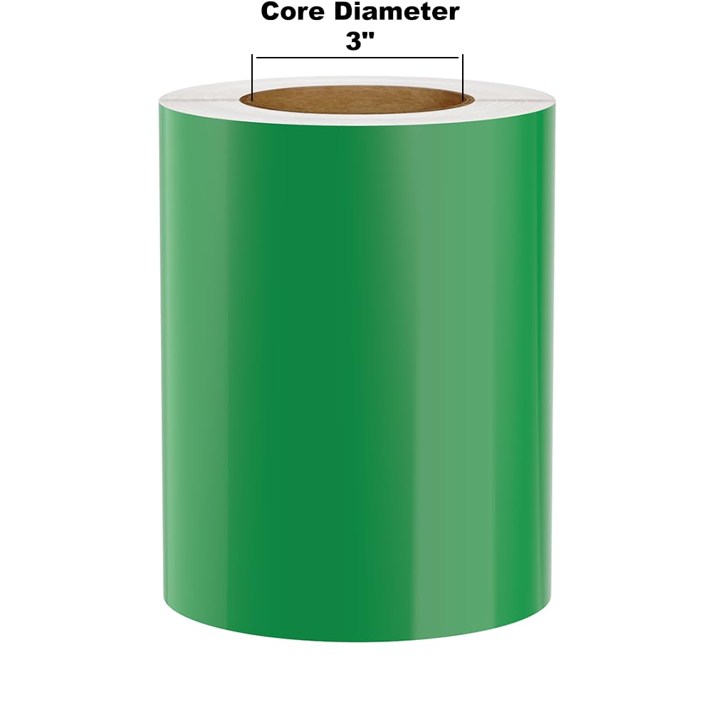 (Discontinued) Kingston Premium Vinyl Label Tape, Green, 7 x 150 on 3 Core for DuraLabel 9000, LabelTac 9, SafetyPro 9G, VnM 8 
