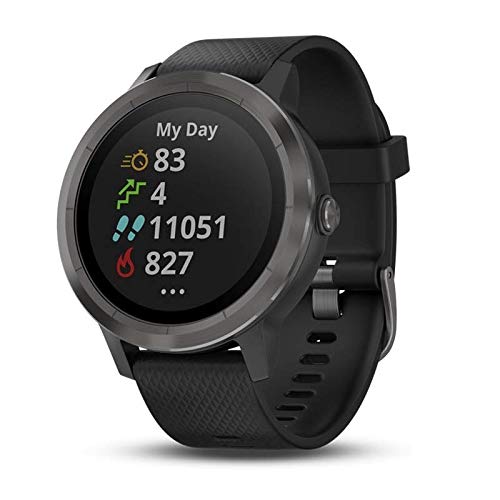 Garmin Vivoactive 4 Smartwatch (Black/Stainless) 010 02174 11 W/Additional Metal Band