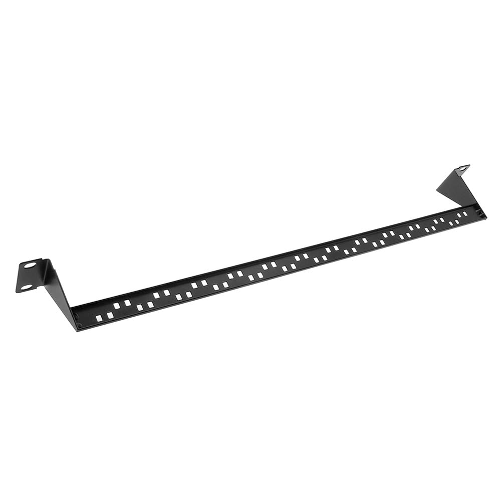 Beszin 1U 19 Inch Support Bar Black, For Cable Management, Patch Panel