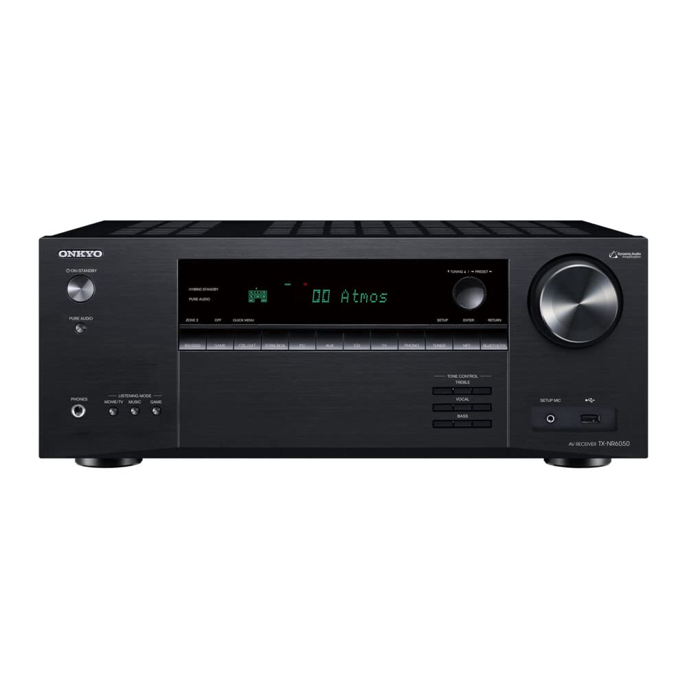 Onkyo Tx Nr6050 7.2 Channel Network Home Theater Smart Av Receiver 8K/60, 4K/120Hz