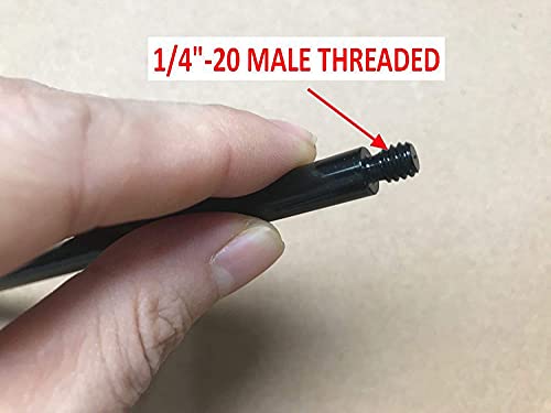 Metal Extension Rod Tripod Extension Tube Lightweight Pole Extender Accessory   With 1/4'' 20 Female Threaded And 1/4'' 20 Male