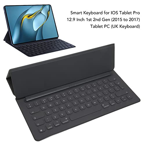 Keyboard For Ipad Pro 12.9 Inch, Foldable 64 Keys Full Size Smart Keyboard For Ipad Pro 12.9 1St 2Nd Gen 2015 To 2017, Uk Version