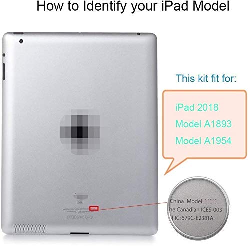 Dedia Black Touch Screen Replacement Digitizer Glass Assembly For Ipad 6 6Th Generation 2018 9.7Inch (A1893 A1954) With Home But