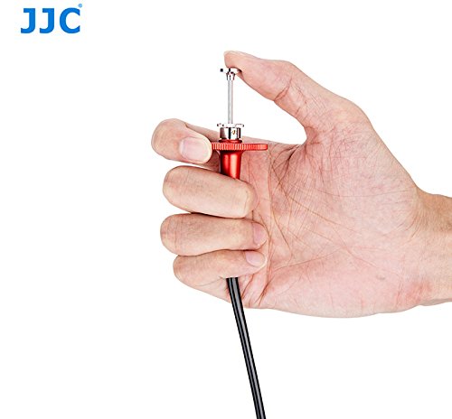 Jjc 40Cm Red Mechanical Cable Shutter Threaded Release, Bulb-Lock Design For Long Exposure, Fits Fuji Xt1 Xt2 Xt3 Xt4 X100T Leic