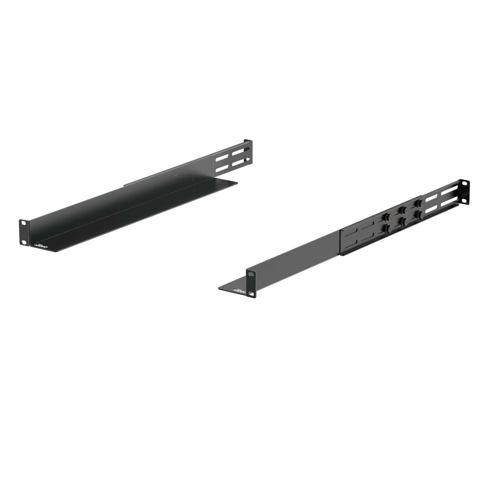 Tecmojo 1U Universal Rack Mount Rails,4-Post Server Rack Shelf Rail with 20.9-32 Adjustable Depth Fit for Non-Rack Mountable Ser