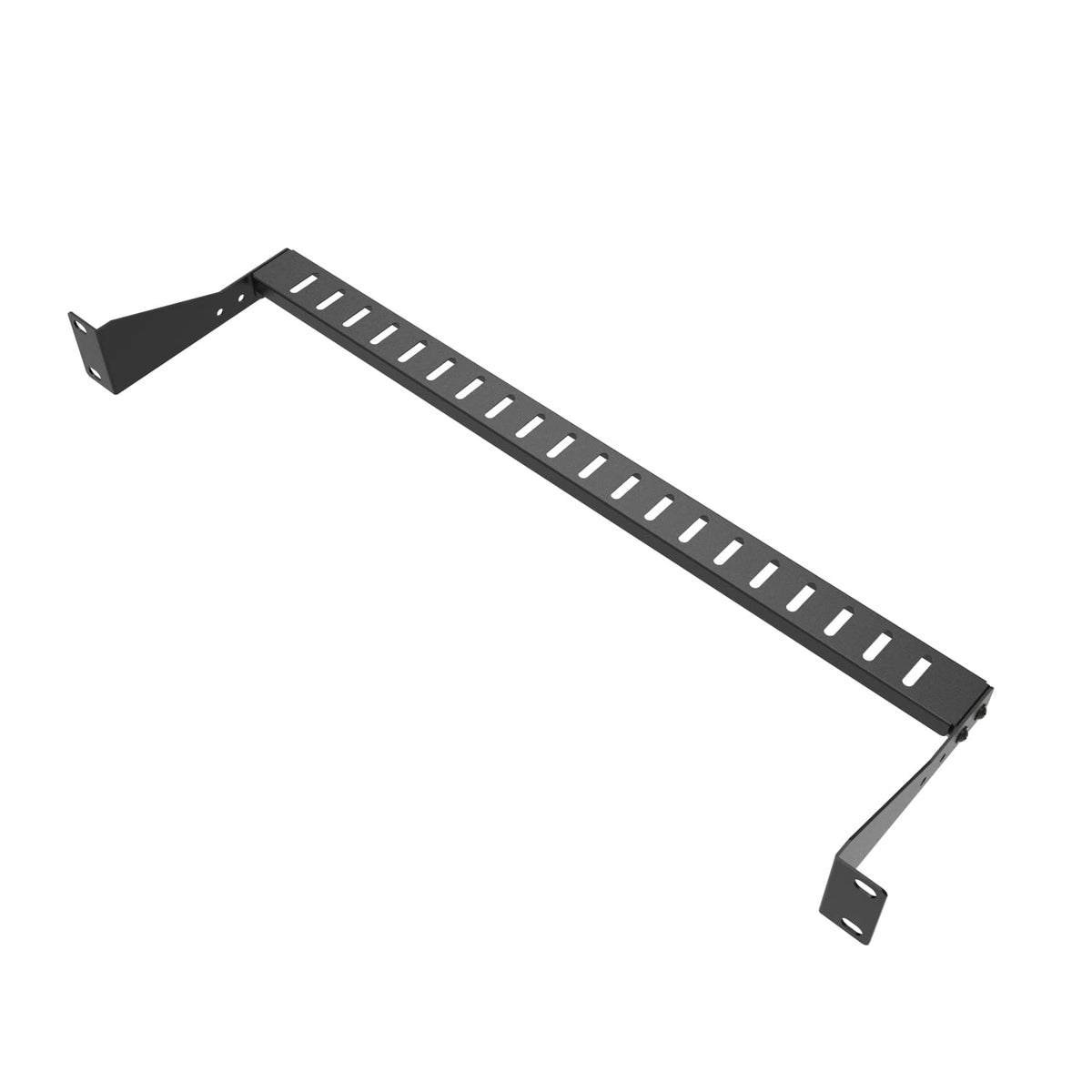 Jingchengmei 1U Horizontal 19 Inch Rack Mount Cable Management Bar, Depth Adjustable Horizontal Cable Lacing Cross Bar Black (1U1Pc)