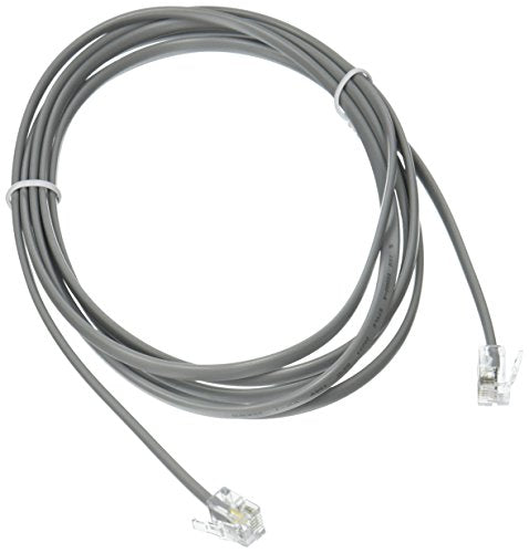 C2G 02971 Rj11 6P4C Straight Modular Cable, Silver (7 Feet, 2.13 Meters)