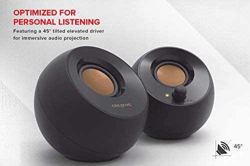 Creative Pebble 2.0 Usb Powered Desktop Speakers With Far Field Drivers And Passive Radiators For Pcs And Laptops (White)