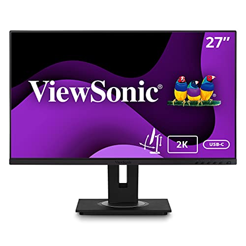 Viewsonic Vg2755 2K 27 Inch Ips 1440P Monitor With Usb 3.1 Type C Hdmi Displayport And 40 Degree Tilt Ergonomics For Home And Of