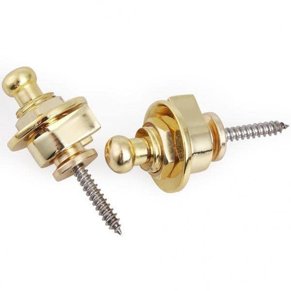 ECOMISTIQ3x2PCS Skidproof Strap Lock for Electric Guitar Bass Gold|Musical Instruments & Gear|Guitars & Basses|Parts & Accessori