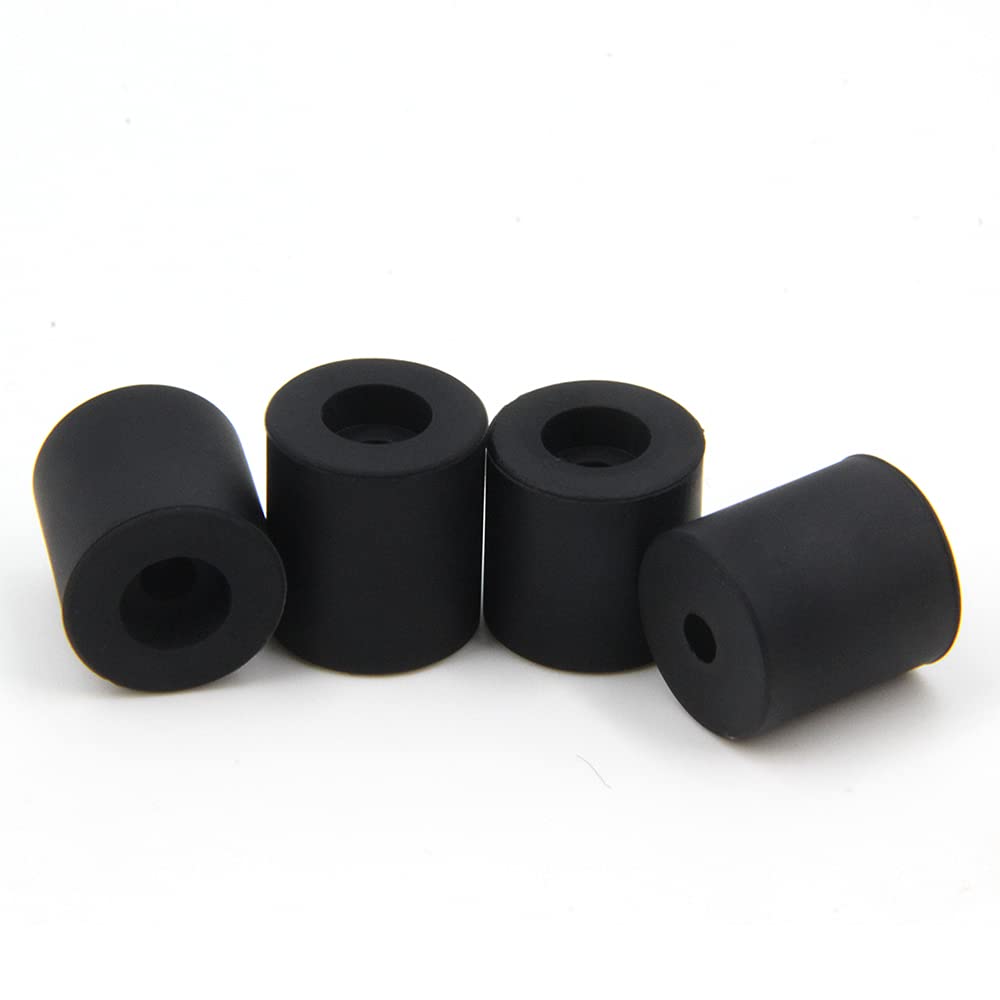 Zeberoxyz 3Pcs Black 18Mm+1Pcs 16Mm High Heatbed Silicone Leveling Column Solid Mounts Parts,Solid Bed Mount Stable Tool Heat Re