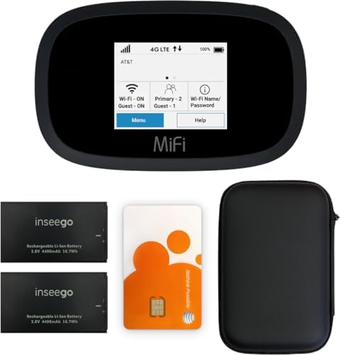 At&T Wireless Hotspot Wifi Device 4G Lte Mifi 8000 | Global 4G Cat18 Lte | Up To 1 Gbps | Evdo Link Bundle For Mobile Hotspot De