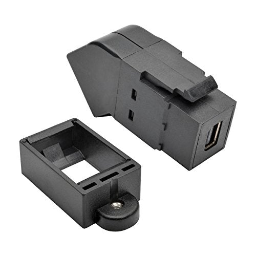 Tripp Lite Mini Displayport To Displayport Keystone/Panel Mount Angled Adapter (F/F), All In One, Mdp To Dp, Black (P169 000 Kpa