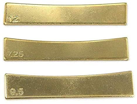 Jiayouy 9Pcs Brass 7.25, 9.5, 10, 12, 14, 15, 16, 17, 20 Radian Guitar Fret Press Caul Inserts Luthier Tool For Acoustic Electri