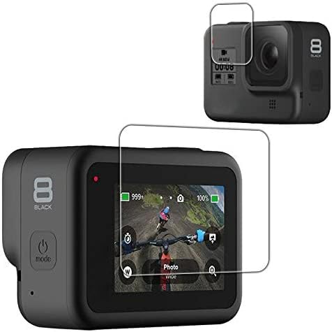 [6 Pcs] Fitstill Screen Protector For Go Pro Hero 8 Black, Ultra Clear Tempered Glass Screen Protector + Tempered Glass Lens Pro