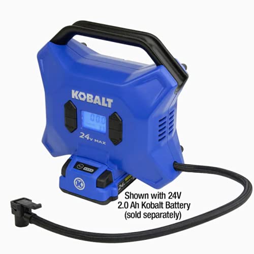 Style Selections Kobalt 24V Cordless High Pressure Inflator - Battery Powered, Blue