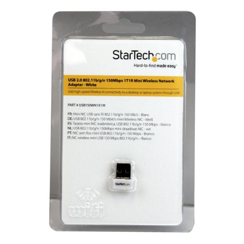 Startech.Com Usb 150Mbps Mini Wireless N Network Adapter   802.11N/G 1T1R Usb Wifi Adapter   White Usb Wireless Adapter   Wirele