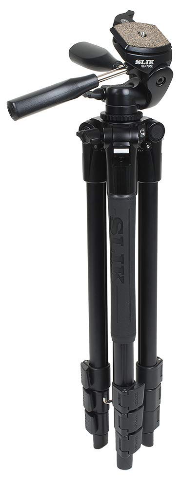 Slik Pro Al 324Dx W/Sh 705E 3 Way Pan Head For Mirrorless/Dslr Sony Nikon Canon Fuji Cameras And More   Black (613 358)