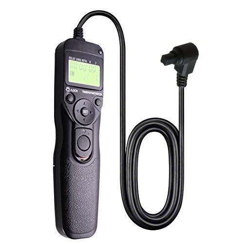 Foto&Tech LCD Timer Shutter Release Remote Control Cord (Compatible with EOS R5 Mark II 7D 6D Mark II, 5D Mark IV III II, 1DS Ma