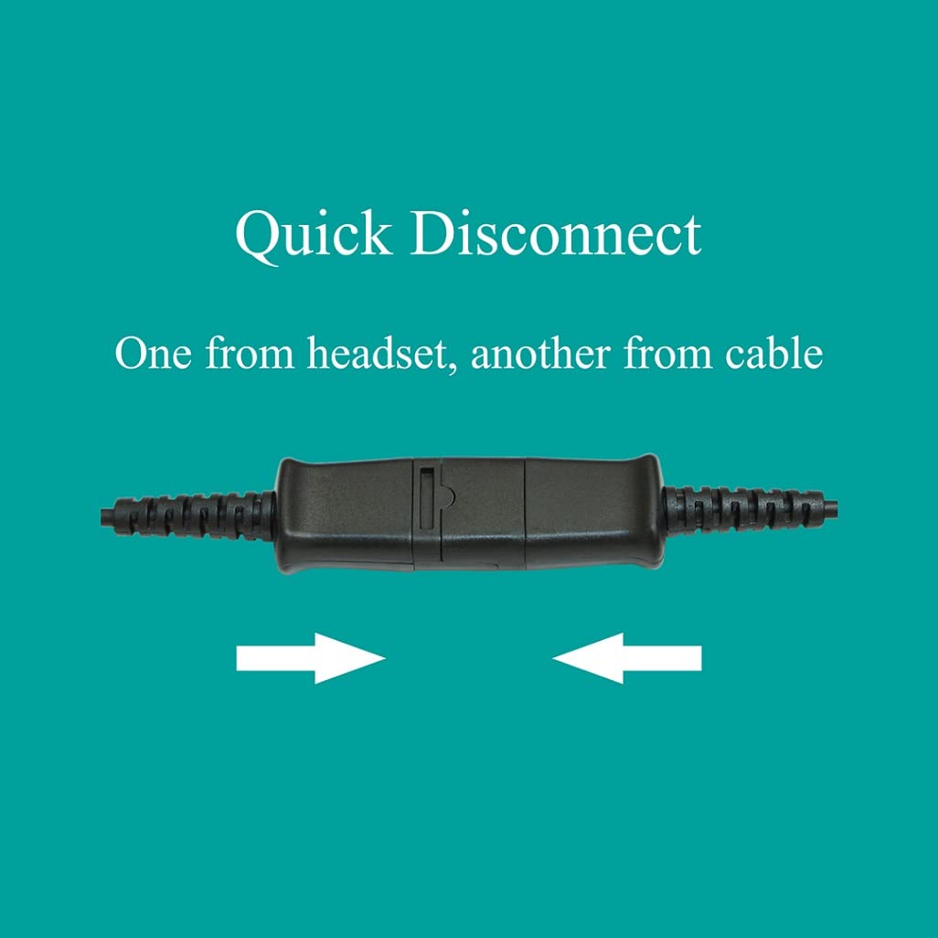 Daily Headset Qd Usb Phone Headset Adapter Cable Compatible With Plantronics Quick Connect Volume & Mic Controls