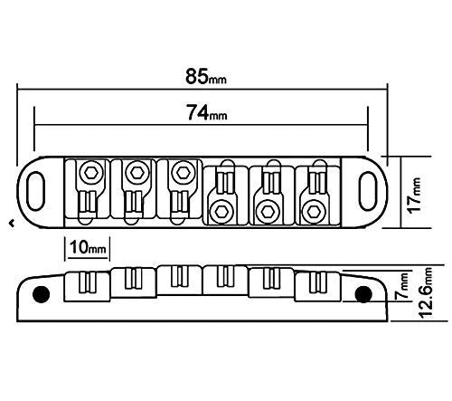 Locking Roller Bridge For Epiphone Les Paul Guitar  Chrome