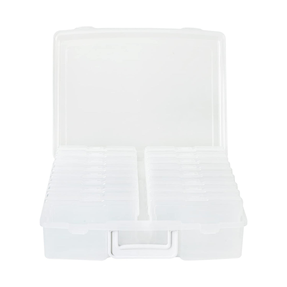 Novelinks Photos Organizer 4'' X 6'' Photo Storage Box With Handle - 16 Inner Photo Cases Photo Box Storage Picture Organizers A