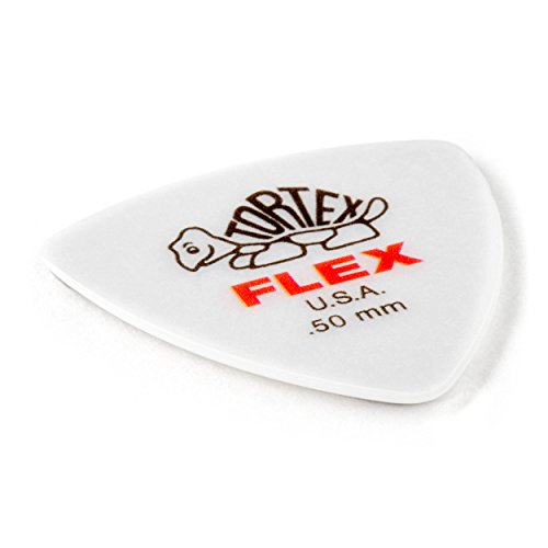 Dunlop Tortex Flex Triangle .50Mm Red Guitar Pick 6 Pack, .50Mm | White