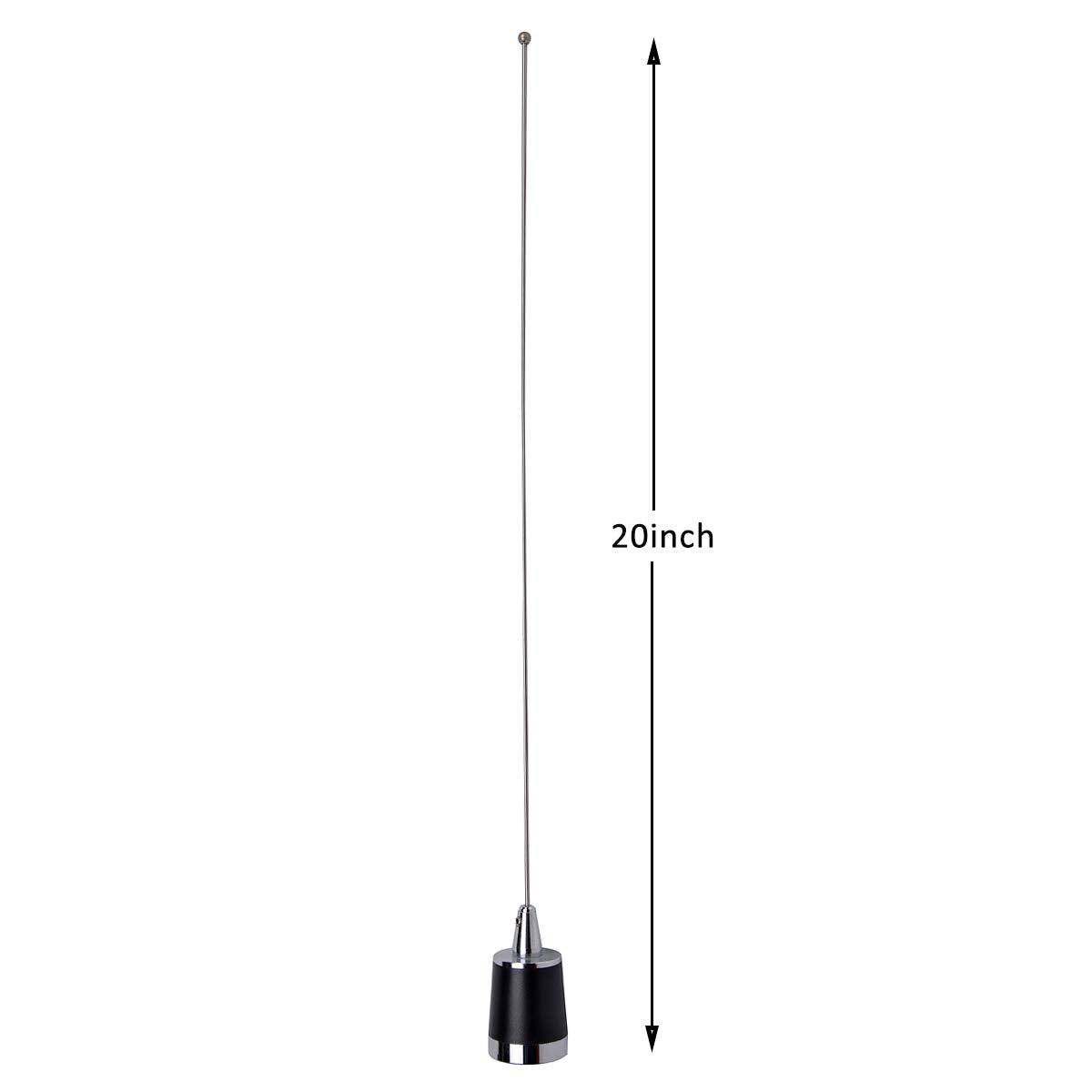 Hys Amateur Antennas Dual Band Nmo 20 Inch Antenna Vhf 144/Uhf 430Mhz Nmo L Shape Mount Mobile Antenna Bracket W/13 Ft Rg58 Coax