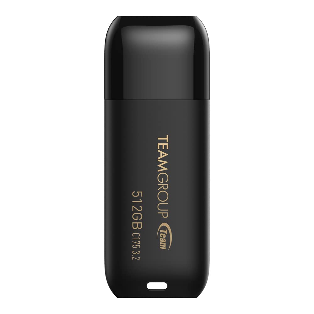 Teamgroup C175 512Gb Usb 3.2 Gen 1 (Usb 3.1/3.0) Read 100Mb/S Flash Thumb Drive, External Data Storage Memory Stick Compatible With Computer/Laptop Matte Black Tc1753512Gb01