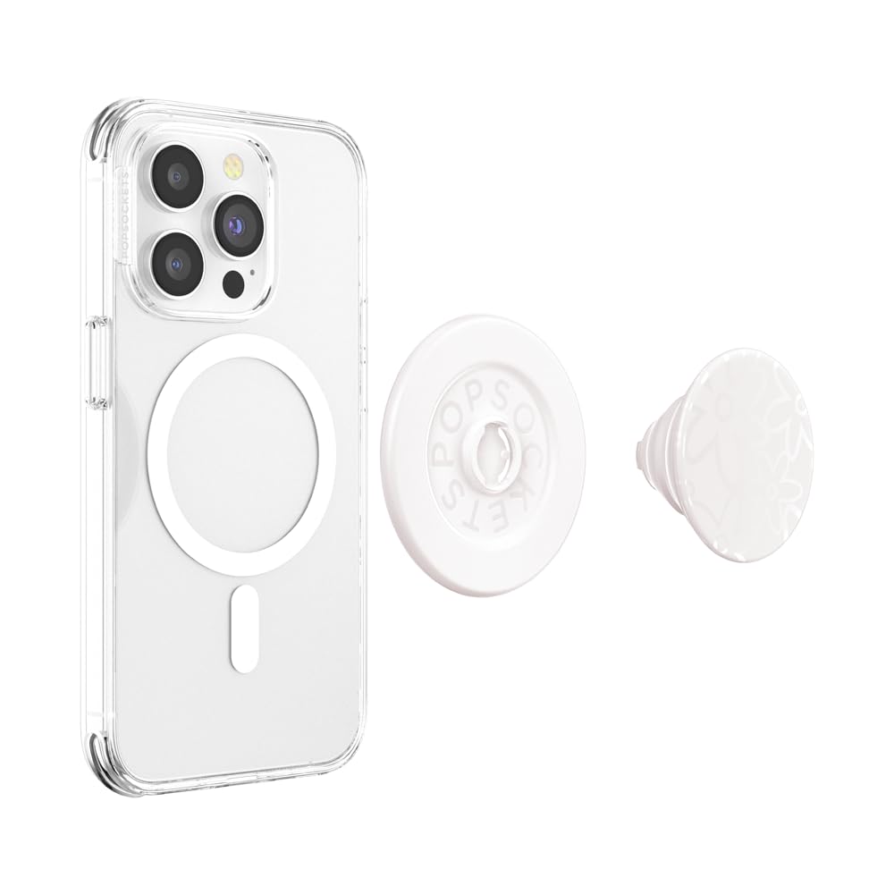 Popsockets Phone Grip Compatible With Magsafe, Adapter Ring For Magsafe Included, Phone Holder, Wireless Charging Compatible   H