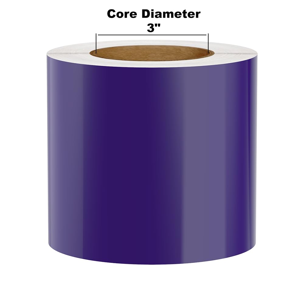 (Discontinued) Kingston Premium Vinyl Label Tape, Purple, 5 x 150 on 3 Core for DuraLabel 9000, LabelTac 9, SafetyPro 9G, VnM 8