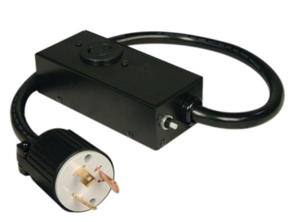 Tripp Lite Heavy-Duty Power Extension Cord with 20 AMP Breaker, 20A, 10AWG (NEMA L5-30P to NEMA L5-20R) 2-ft.(P043-002)