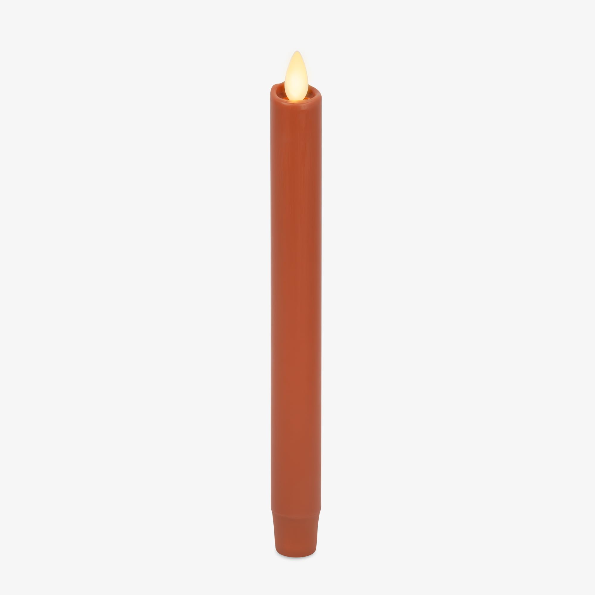 Luminara - Flameless Battery Operated Taper Candle - Sunlit Honey - Pack of 1-1x9.5 - LED Flickering Flame - Realistic Safe for 