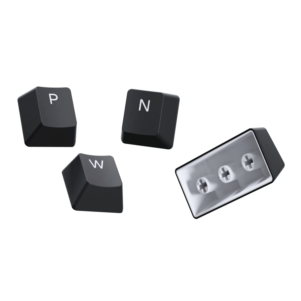 Pwnage Full Pbt Keycap Set   Double Shot Pbt Shine Through Full Keyboard Keycaps (Black)