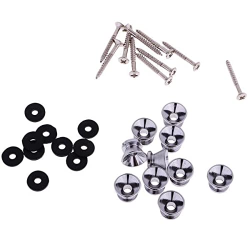LOOM TREE 4xAcoustic Guitar Strap Locks Straplocks Strap Button for Electric Bass Silver | Guitars & Basses | Parts & Accessorie