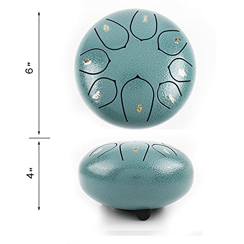 Steel Tongue Drum 6Inch 8 Notes Tongue Drum For Kids Preschool Activities Drum Instrument Steel Tongue Drum